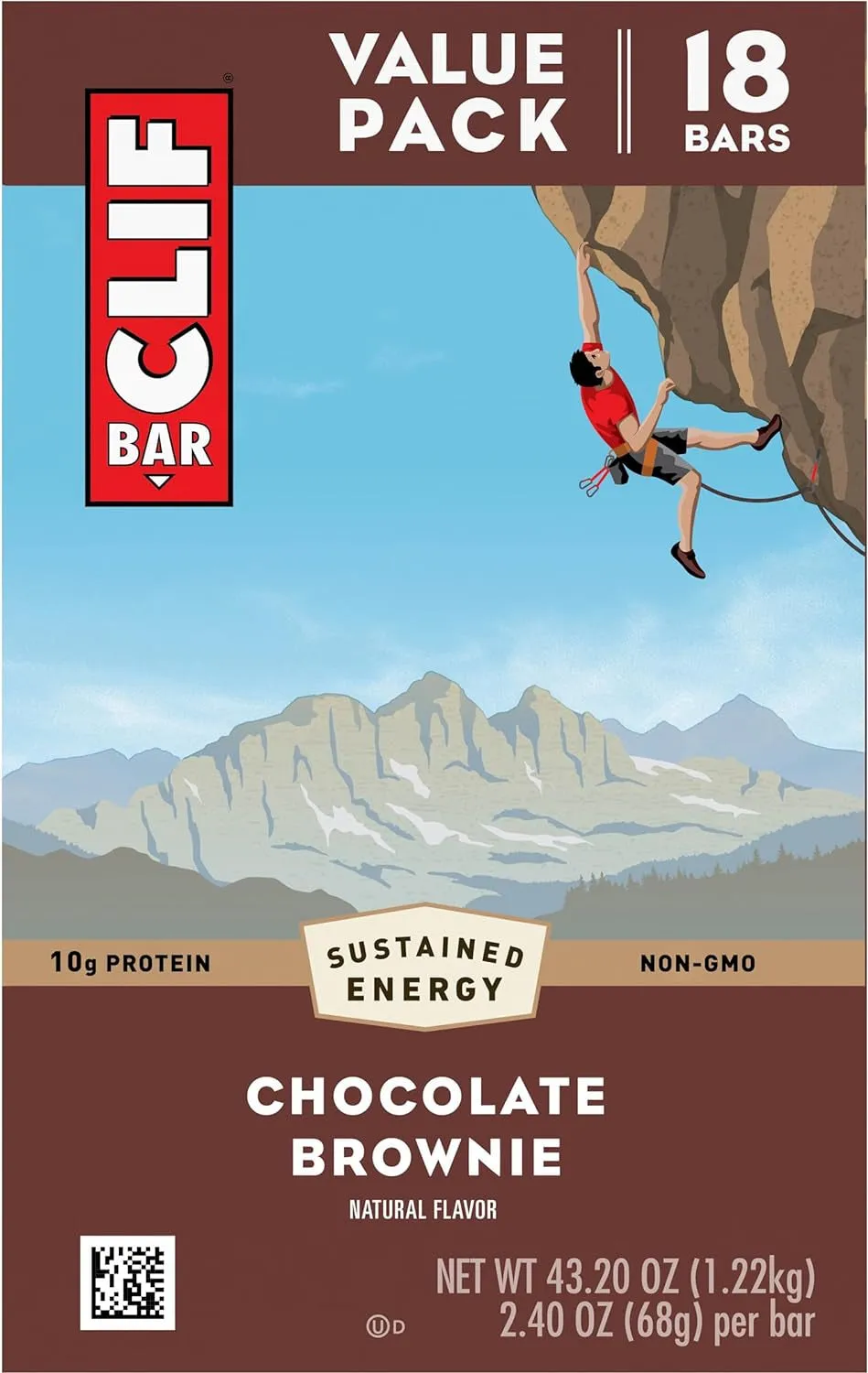 - Chocolate Brownie Flavor - Made with Organic Oats - 10G Protein - Non-Gmo - Plant Based - Energy Bars - 2.4 Oz. (18 Pack)