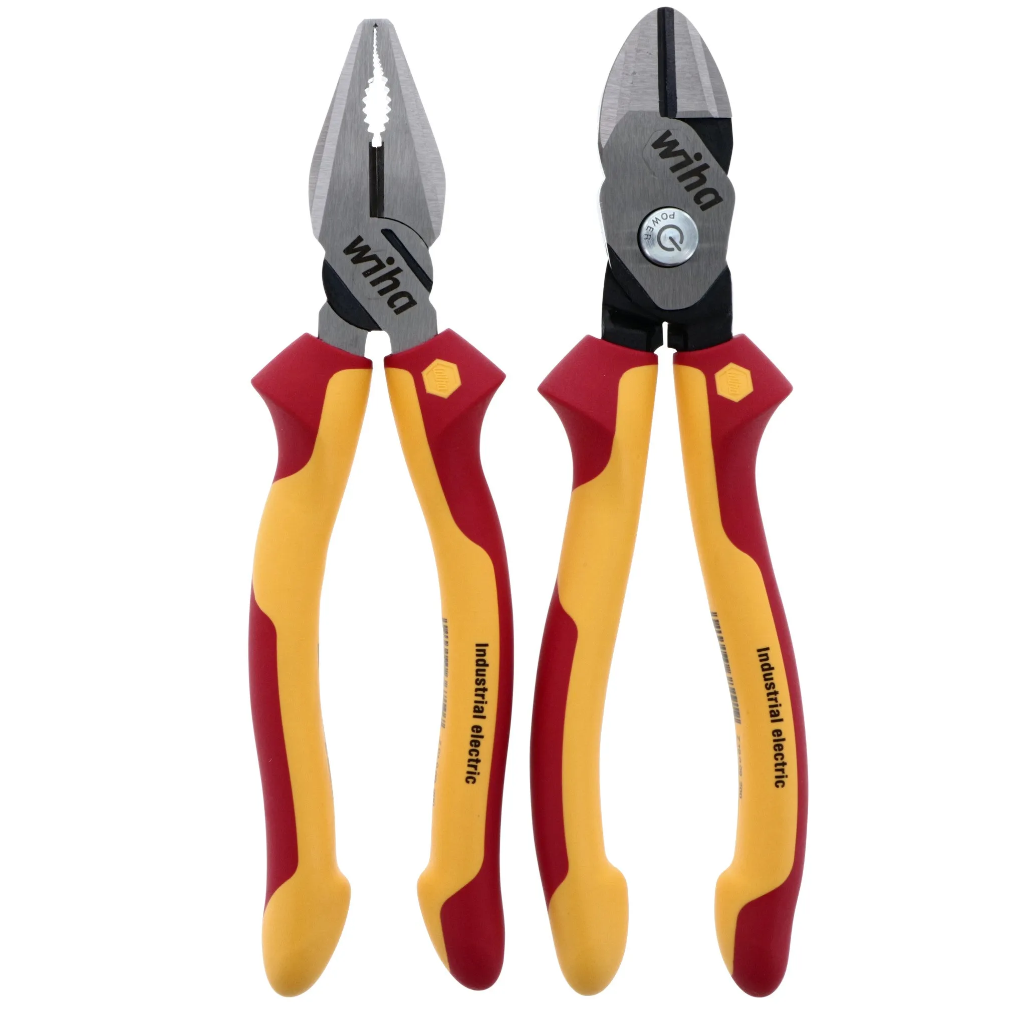 2 Piece Insulated Combination Pliers and BiCut Compound Cutters Set