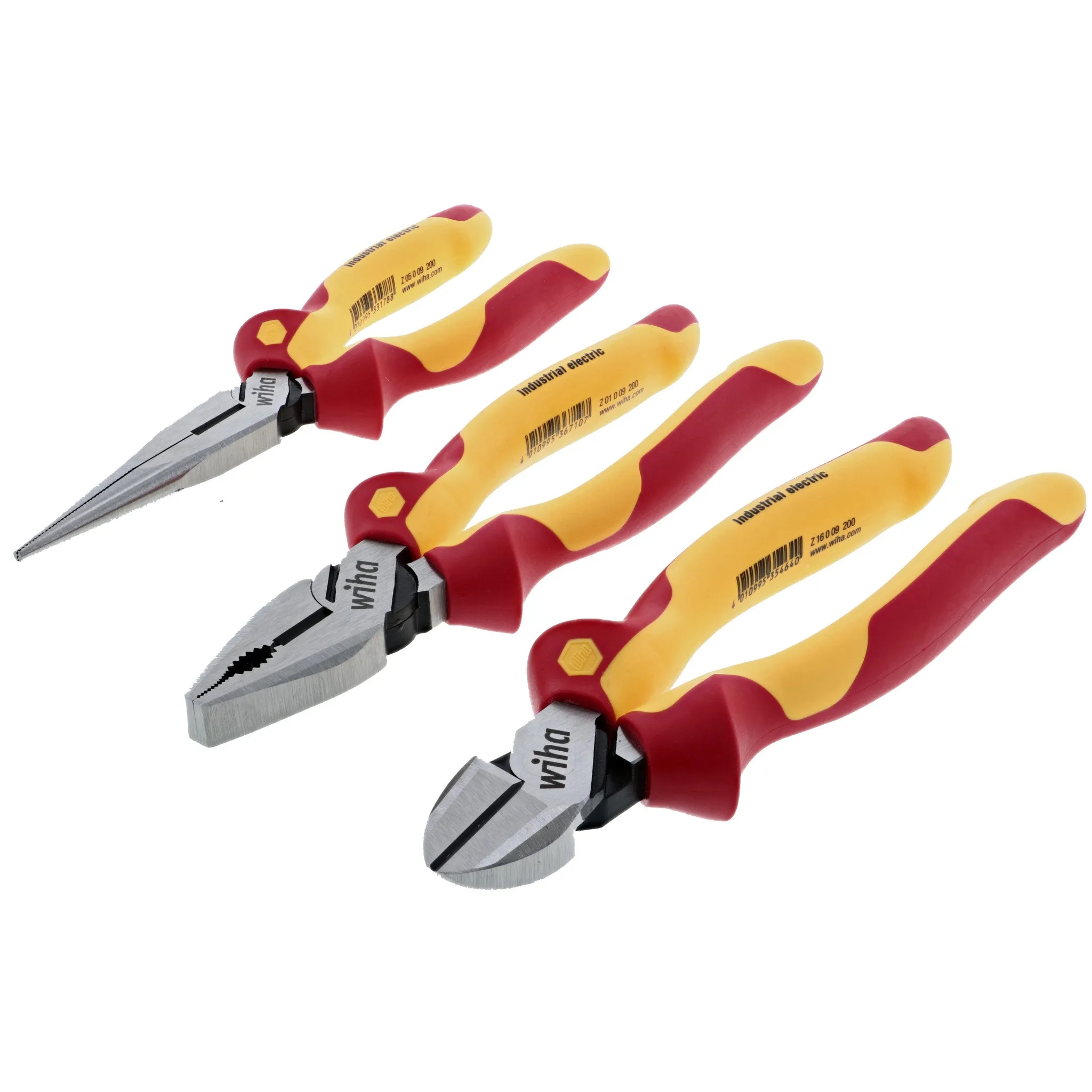 3 Piece Insulated Industrial Pliers-Cutters Set