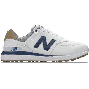 574 Greens V2 Spikeless Golf Shoes White/Navy - AW24