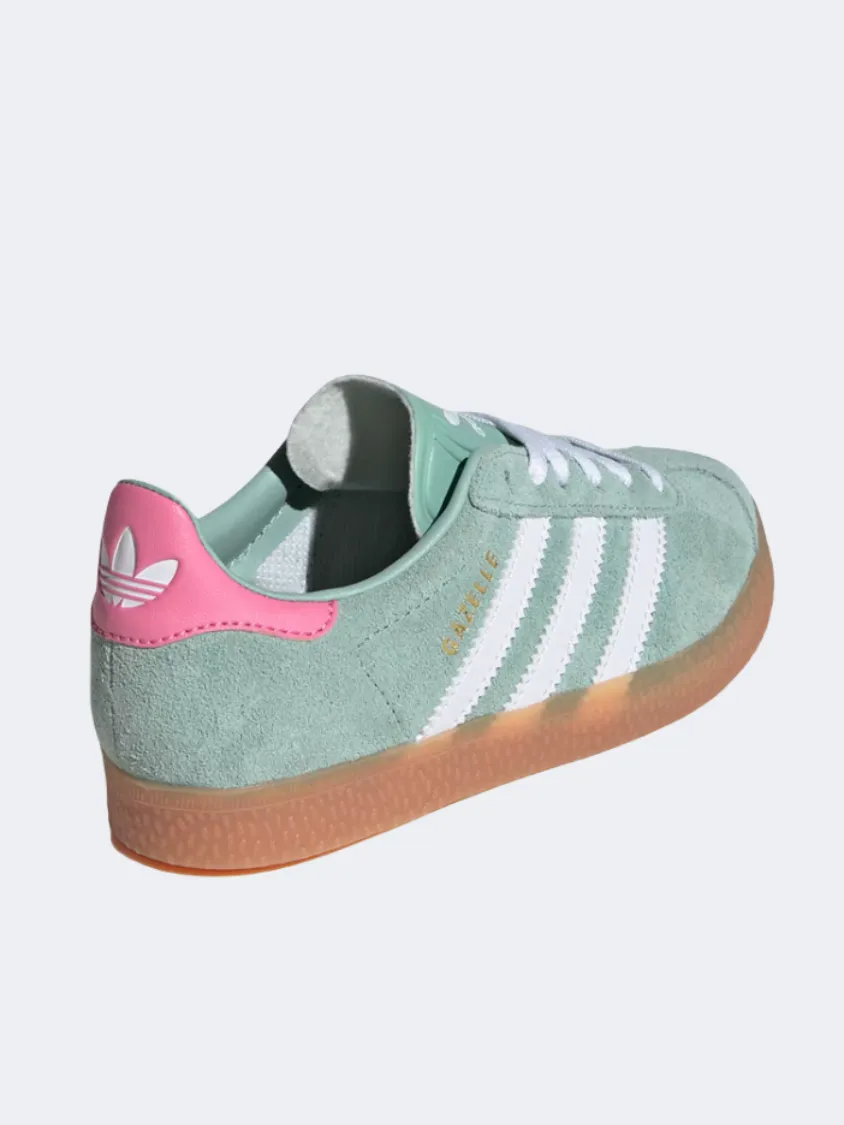 Adidas Gazelle Ps-Girls Original Shoes Green/White/Pink