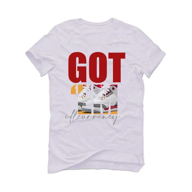 Air Jordan 3 “Cardinal” White T-Shirt (Got Em)