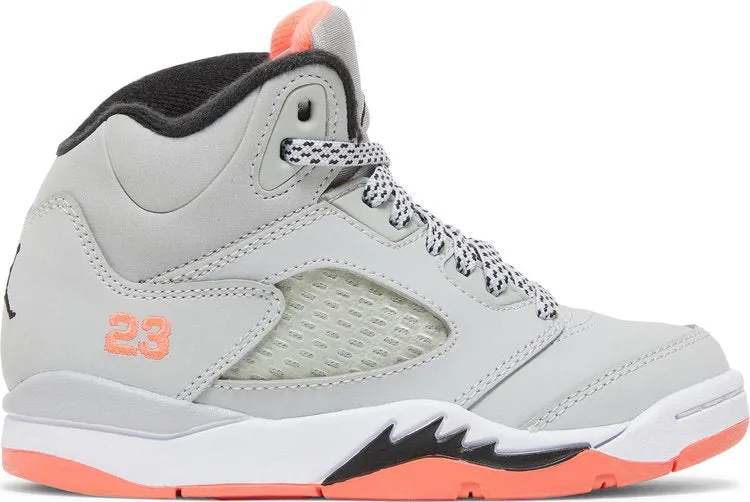 Air Jordan 5 Retro PS Wolf Gray Hot Lava sneakers, gray