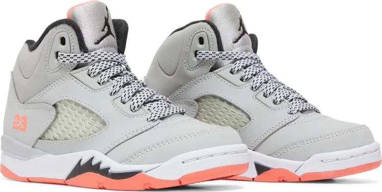 Air Jordan 5 Retro PS Wolf Gray Hot Lava sneakers, gray