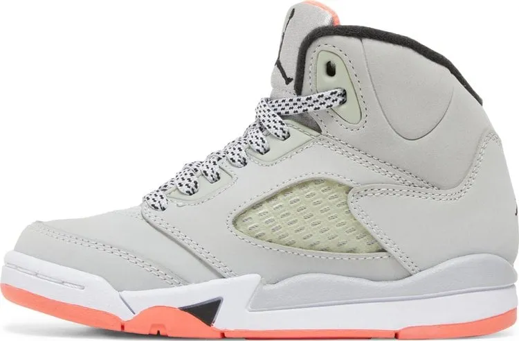 Air Jordan 5 Retro PS Wolf Gray Hot Lava sneakers, gray