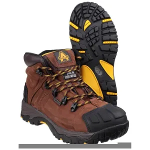 Amblers Safety Boots Mens Standard Fit Brown Waterproof Slip Resistance Size 14