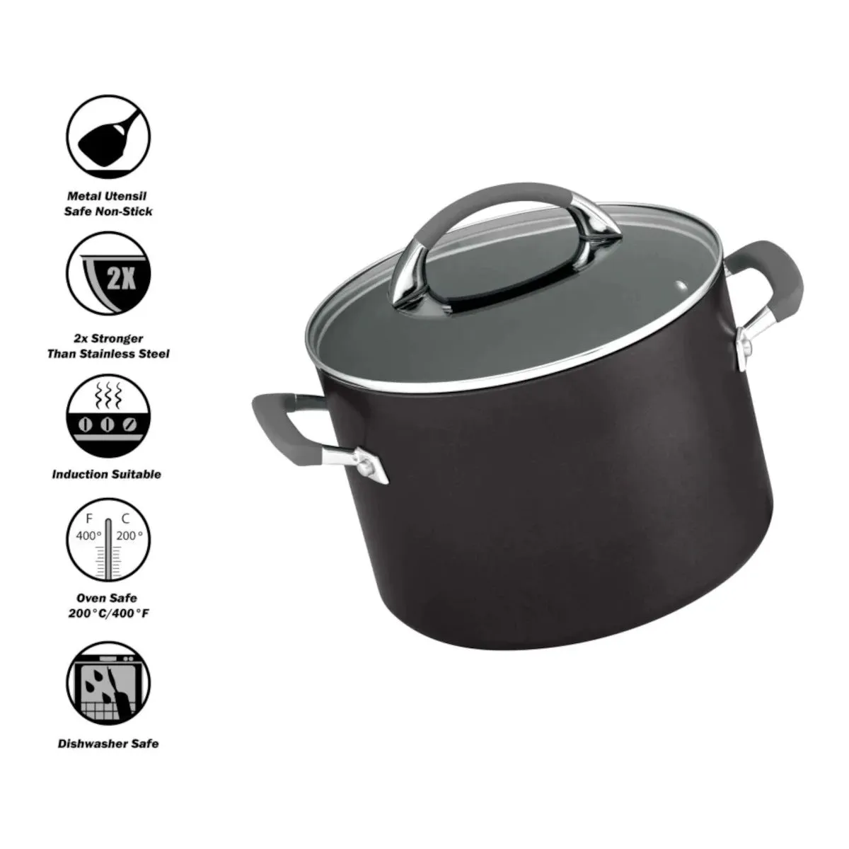 Anolon Endurance  Nonstick Induction Stockpot Bonus Pasta Insert 24cm (7.6L)