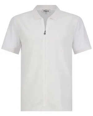 Athens cotton/linen Polo - White