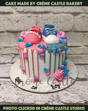 Baby Shower Drip Shoes Design Cake