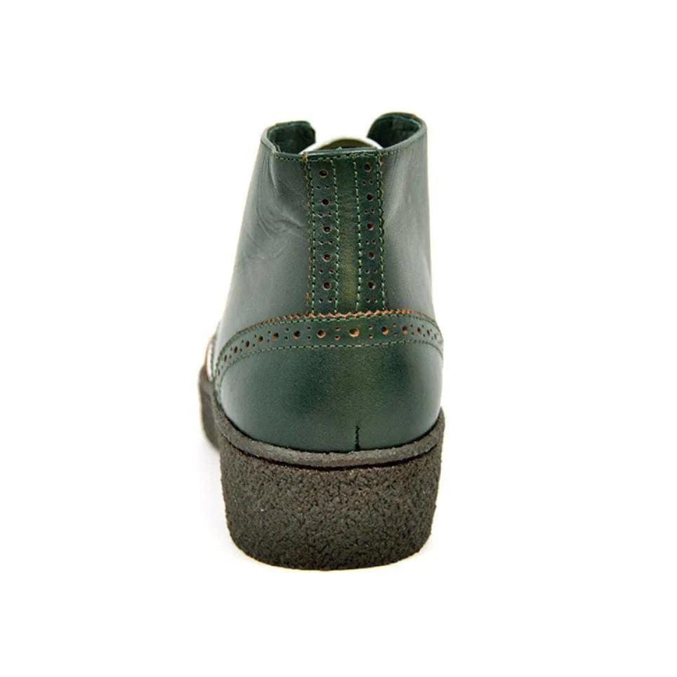 British Walkers Men's Wingtip Green & White Leather