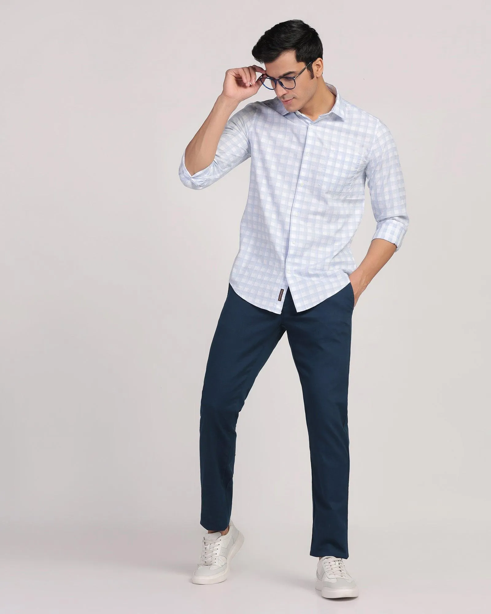 Casual Blue Check Shirt - Torin