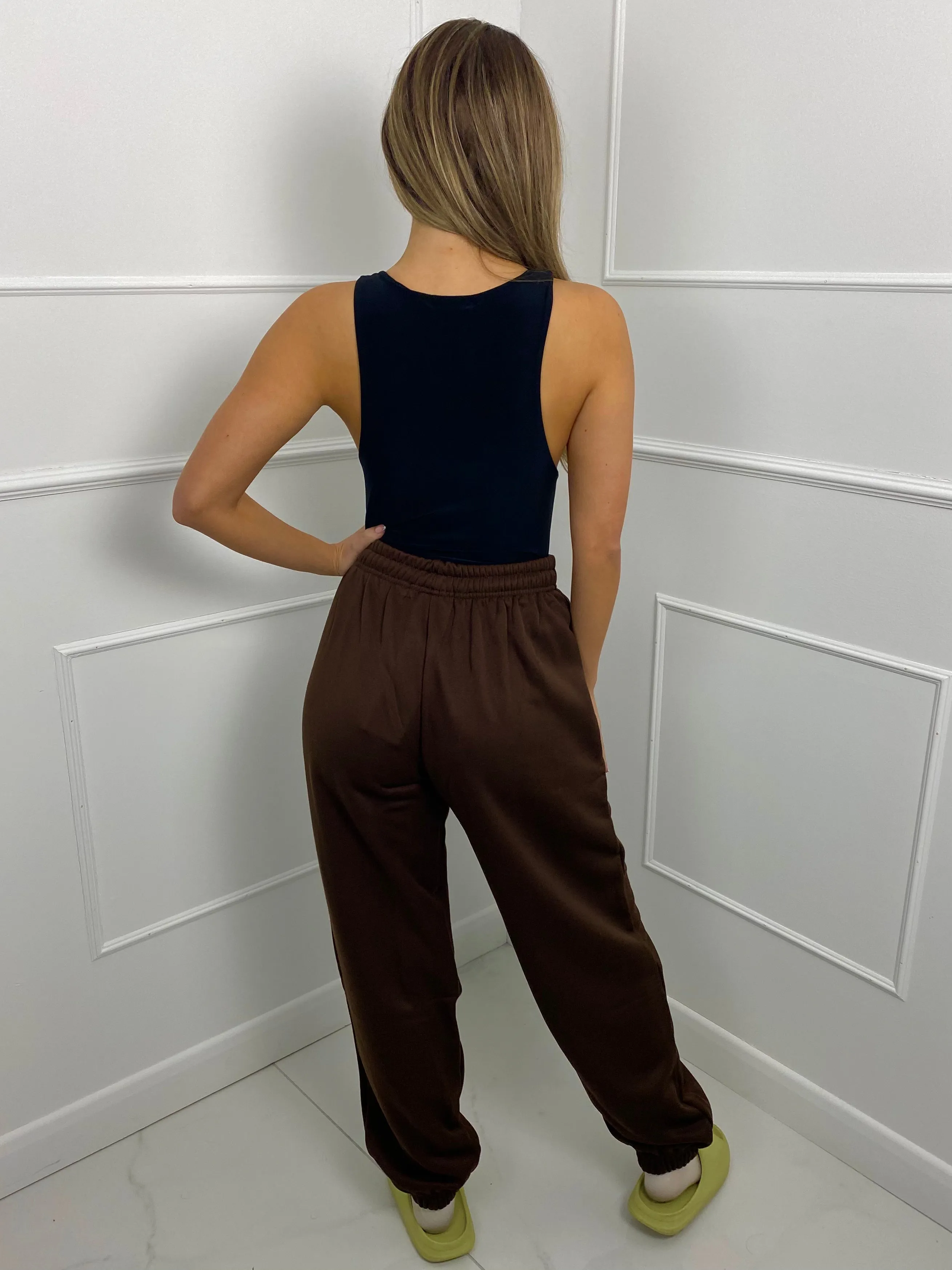 Casual Joggers - Chocolate Brown