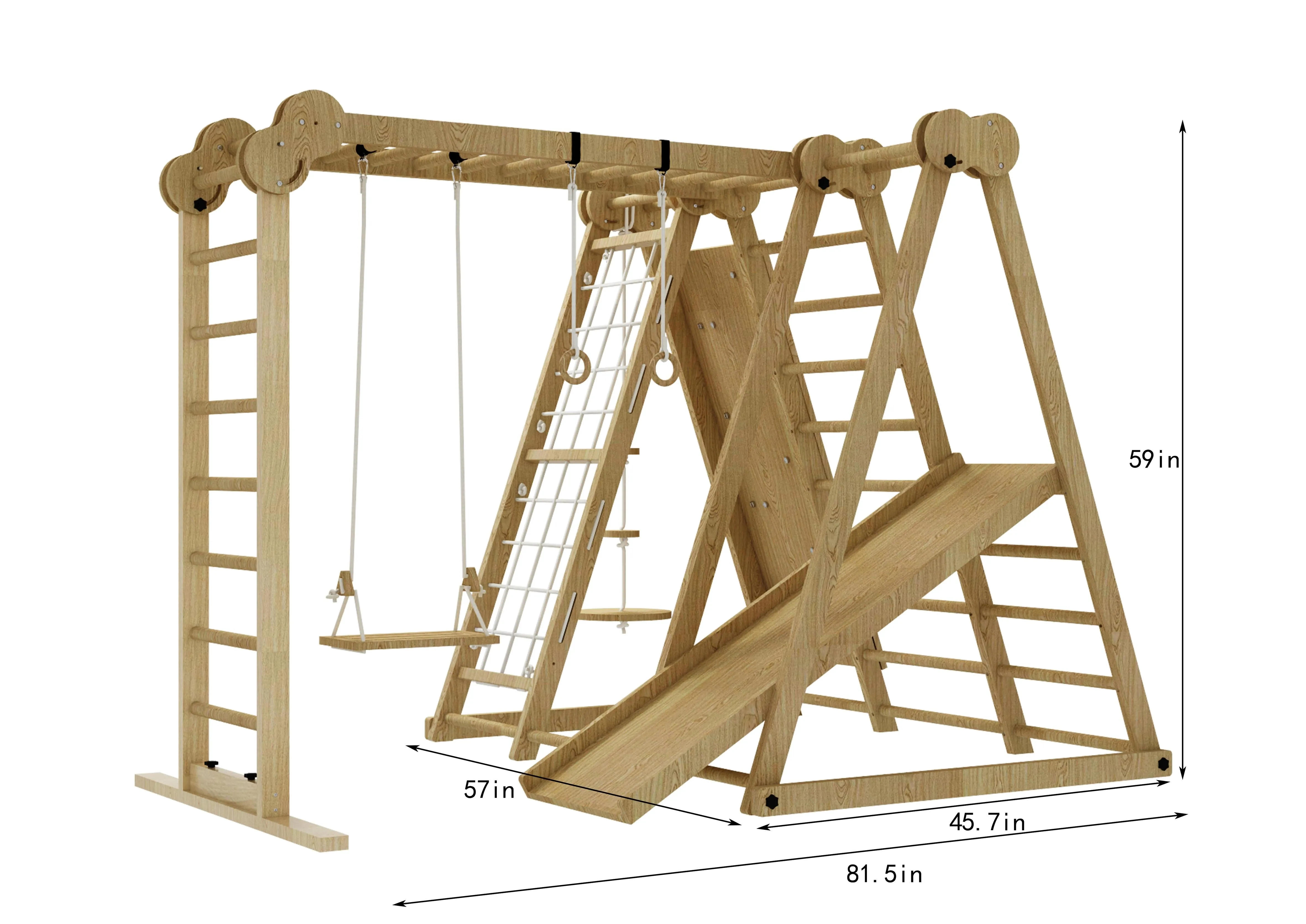 Chestnut - 8-in-1 Indoor Jungle Gym