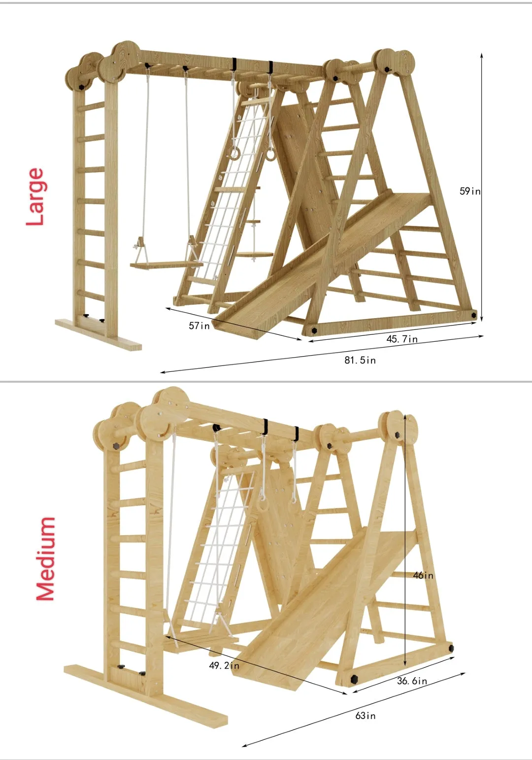 Chestnut - 8-in-1 Indoor Jungle Gym