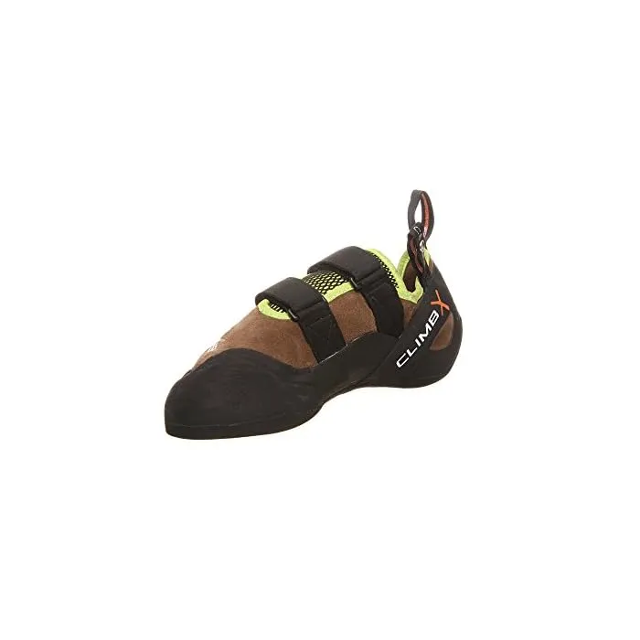 ClimbX Rave Rental Climbing Shoes - Dark Brown/Yellow