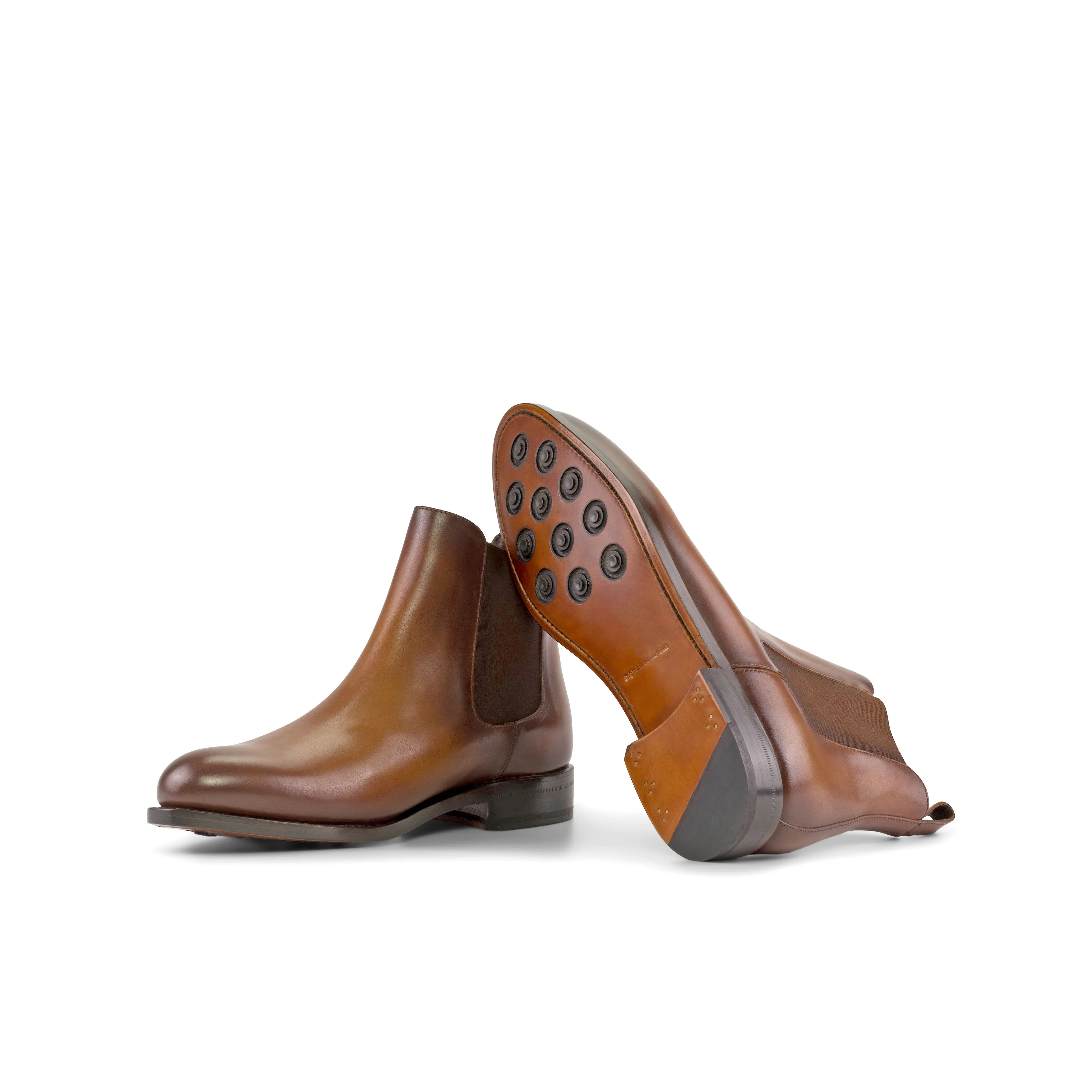 Cognac Calf Chelsea Boots