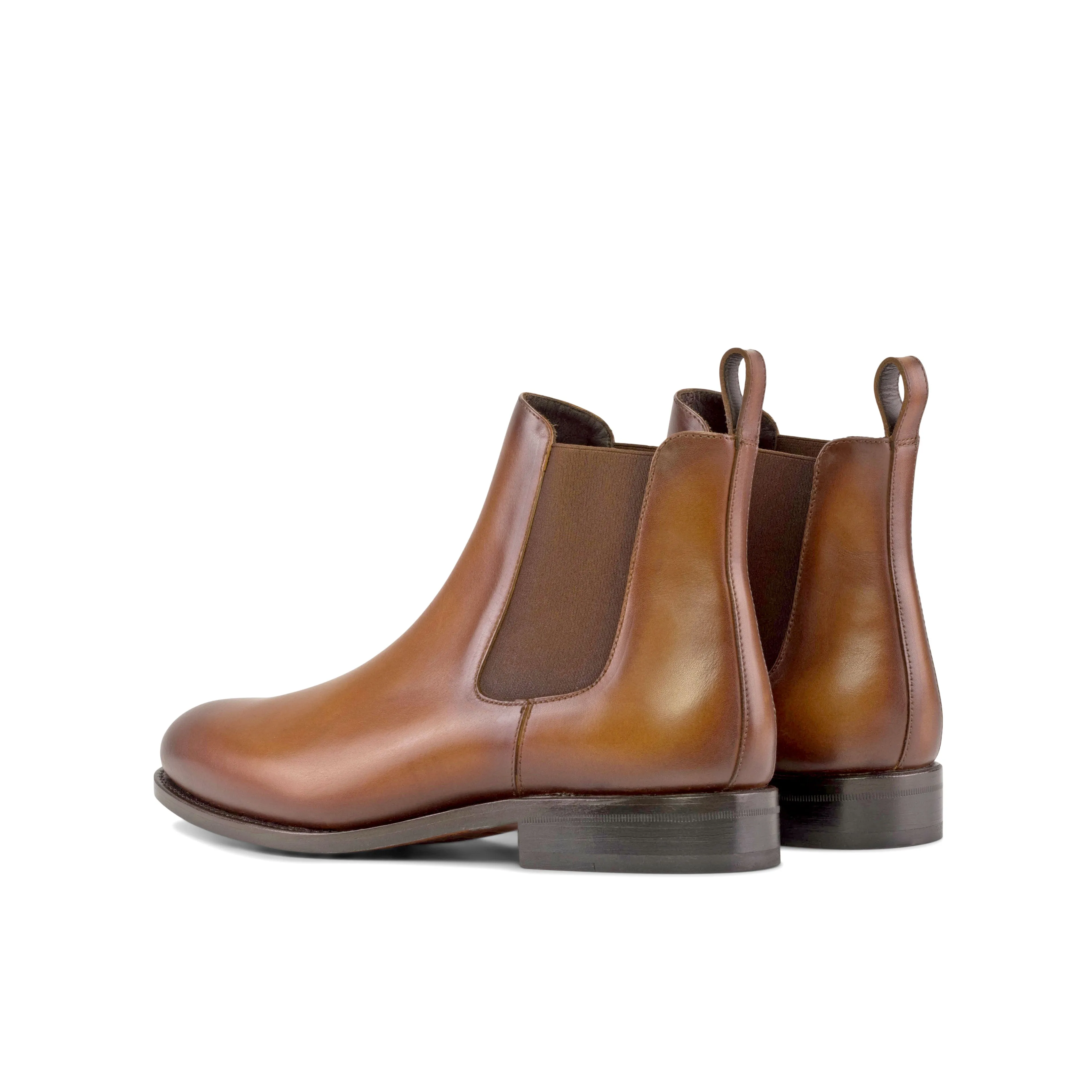 Cognac Calf Chelsea Boots