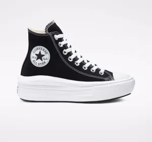 Converse scarpa sneakers da donna Chuck Taylor All Star Move alta alla caviglia 568497C nero bianco