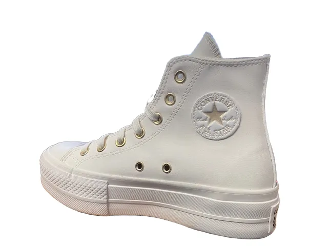 Converse sneakers alta con zeppa 
Chuck Taylor All Star Lift A03719C bianco