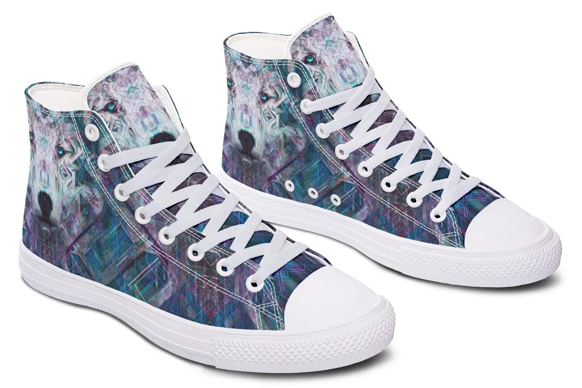 Crystal Wolf High Top Shoes