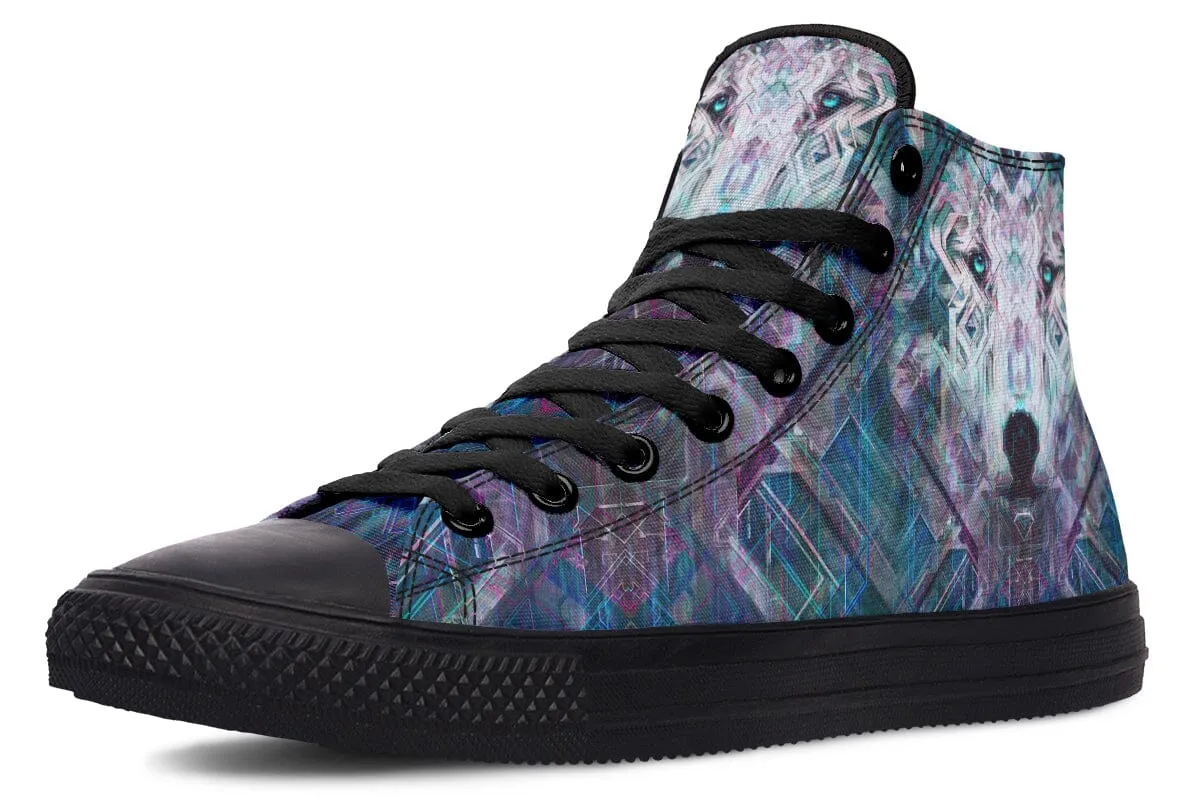 Crystal Wolf High Top Shoes