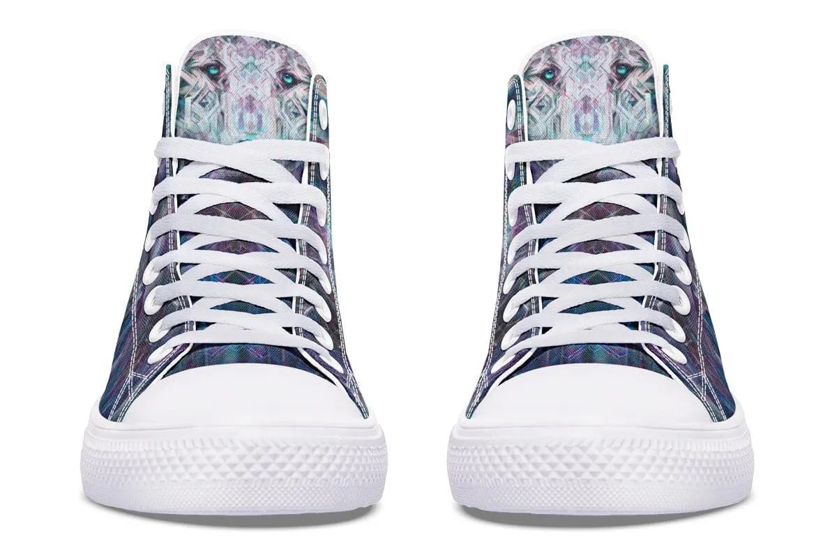 Crystal Wolf High Top Shoes