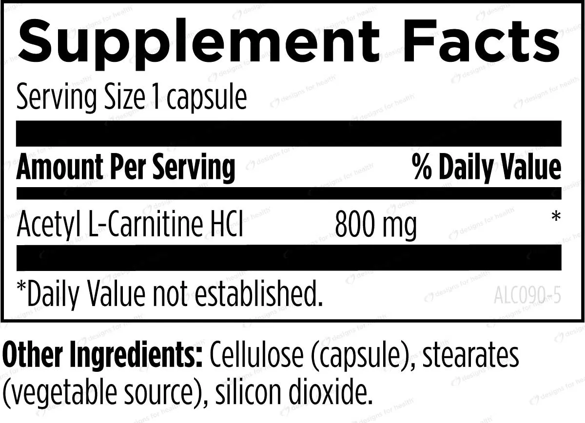 Designs for Health Acetyl L-Carnitine 800 mg