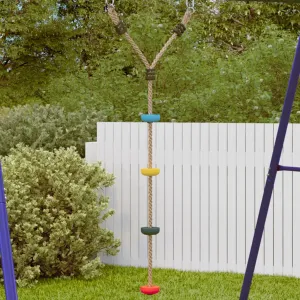 Disc Rope Swing for Kids with 4 Treads Multicolour