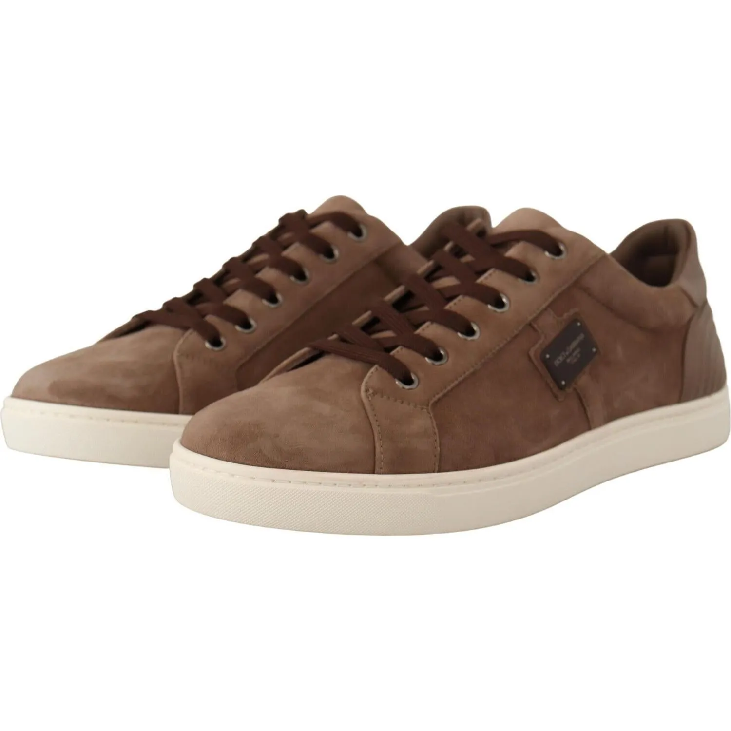 Dolce & Gabbana Elegant Brown Leather Sneakers for Men