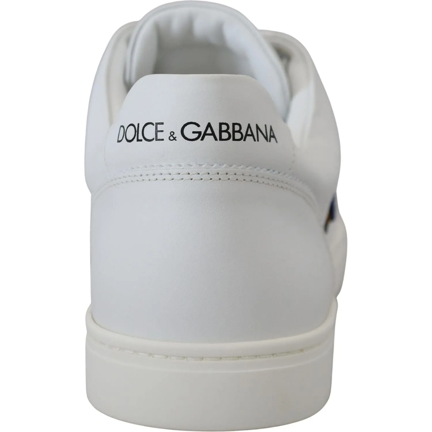 Dolce & Gabbana Elegant White Leather Men's Sneakers