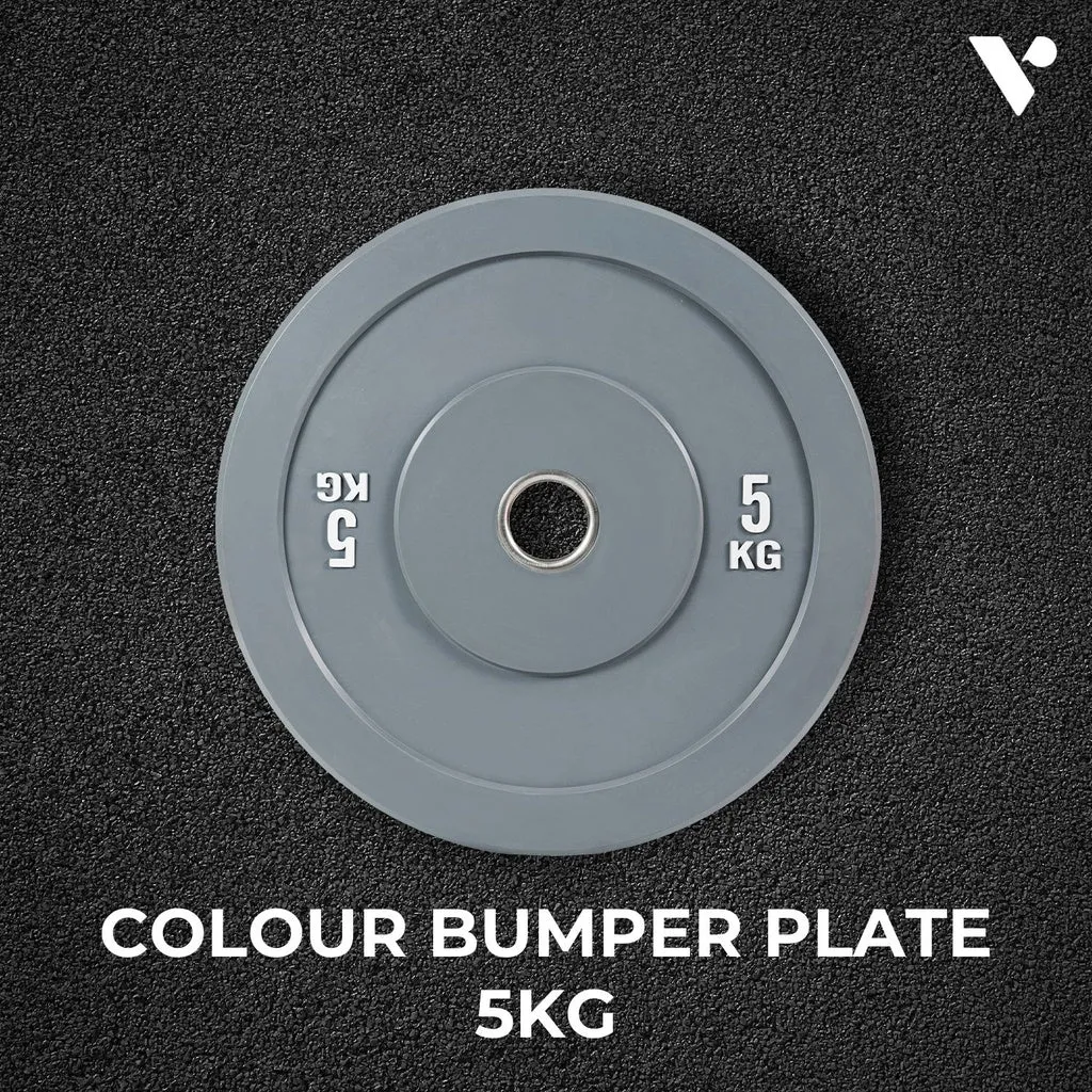 Durable 5KG Grey Bumper Plates for Beginners - VERPEAK