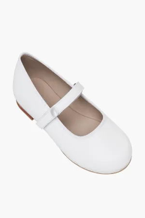 Elephantito Princess Mary Jane Flat Girls Shoes - White