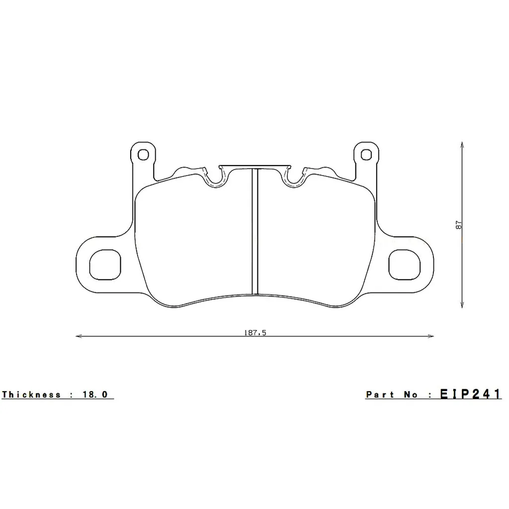 ENDLESS EIP241MA45B Rear Brake Pads MA45B for PORSCHE 911 GT3 / GT3RS / Turbos S (991)