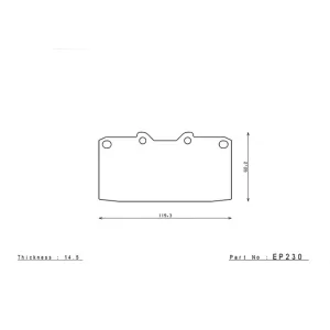 ENDLESS EP230MA45B Brake pads NISSAN SKYLINE GT-R R32 89-95/SILVIA S14 Turbo/300ZX 90-96