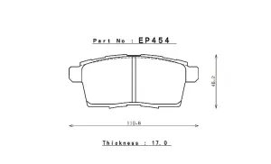 ENDLESS EP454MA45B Rear brake pads MAZDA CX-7 (07-12)