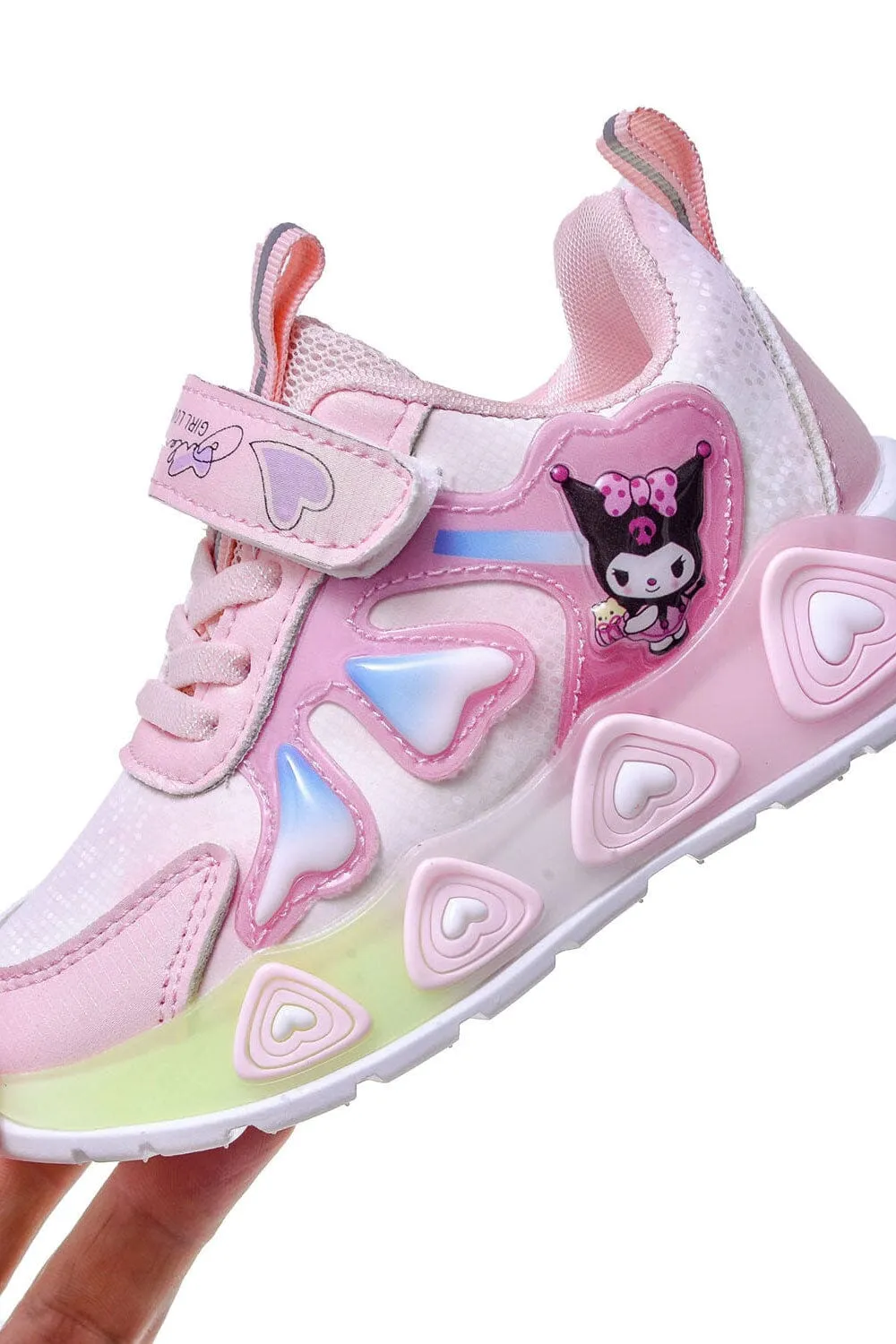 Girl's Cartoon Design LED Light-Up Sneakers