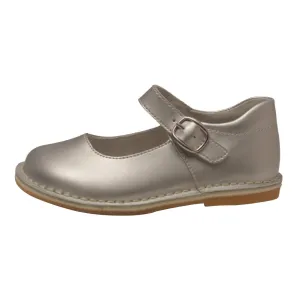 Girls Silver Classic Matte Leather Mary Jane Shoes 11 Kids