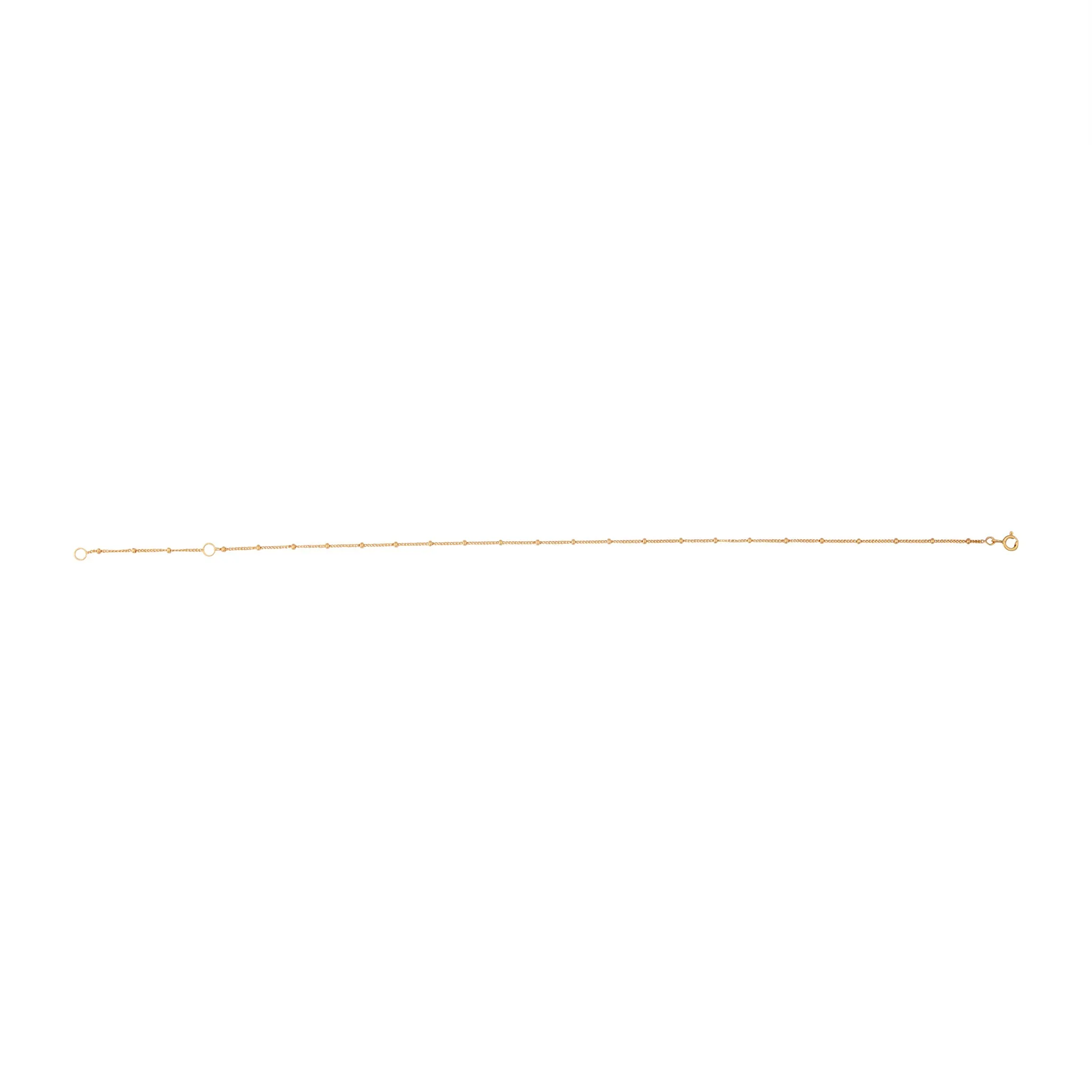 Gold Plated Sterling Silver Bead Chain Anklet