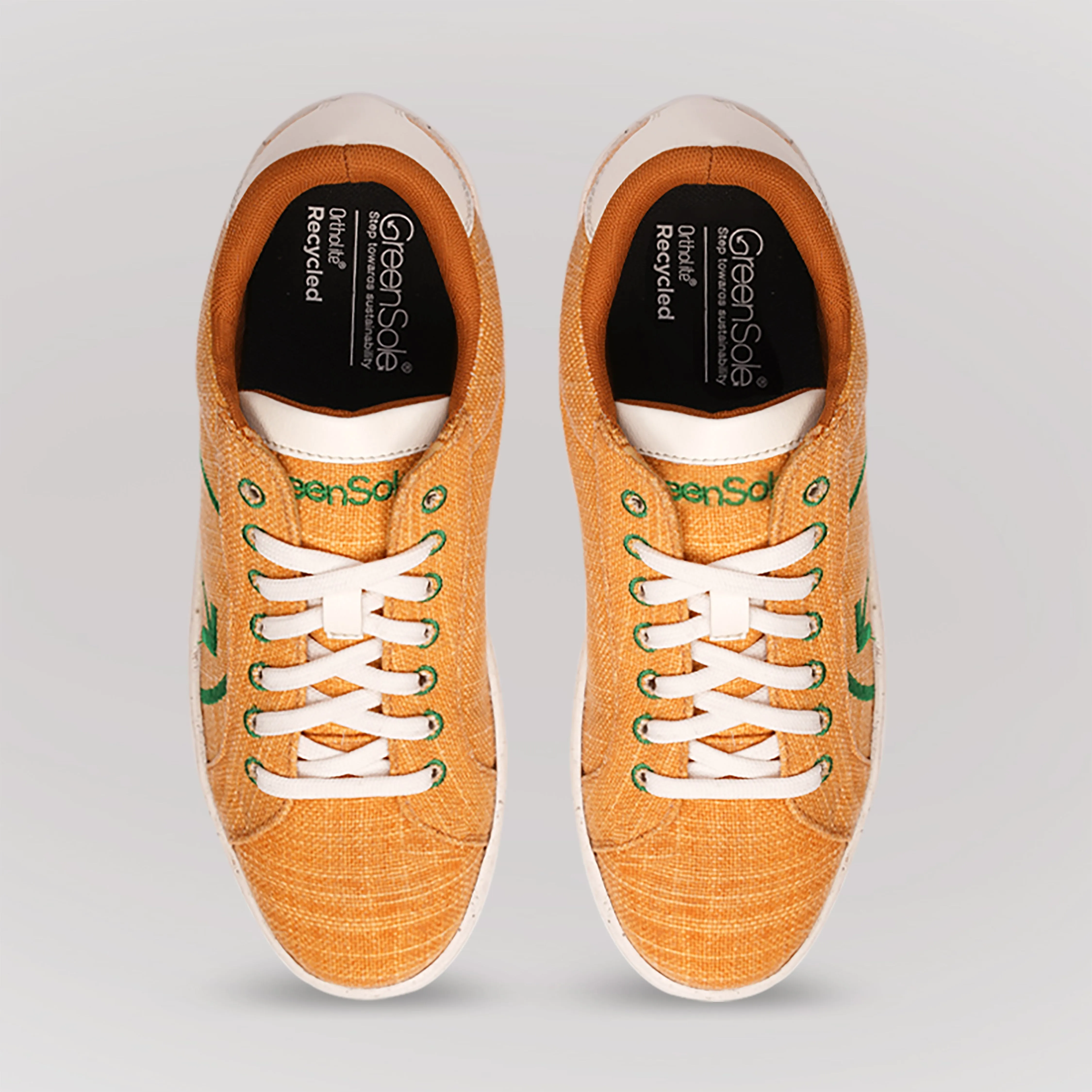 GREENSOLE LEMON YELLOW WOMENS SNEAKER LACE UP