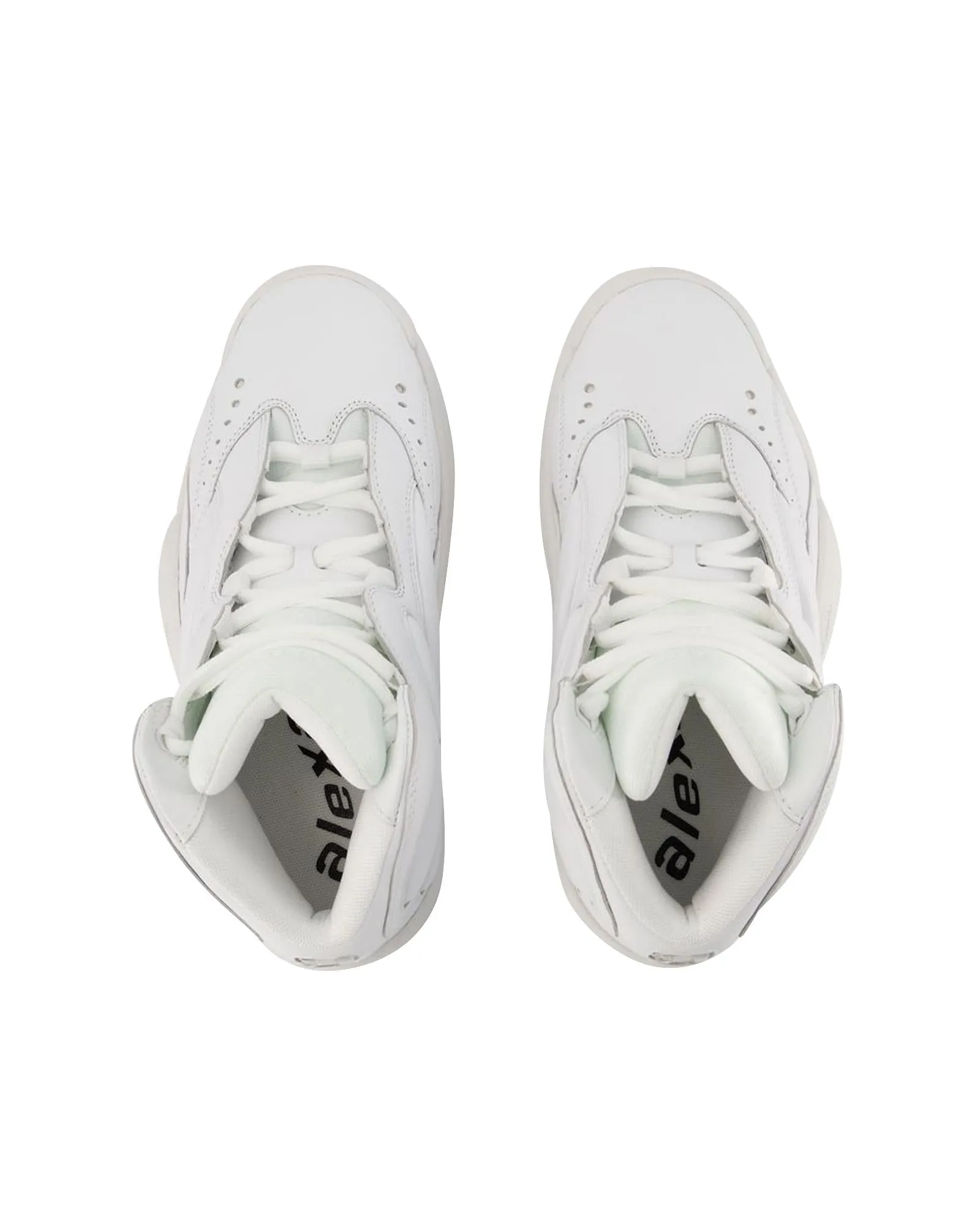 Hoop Sneakers in White Leather