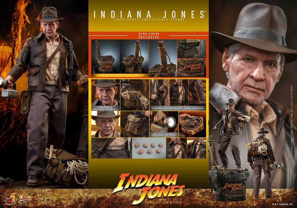 HOT TOYS - Indiana Jones Movie Masterpiece 1:6 Action Doll Indiana Jones (DeLuxe Ver)