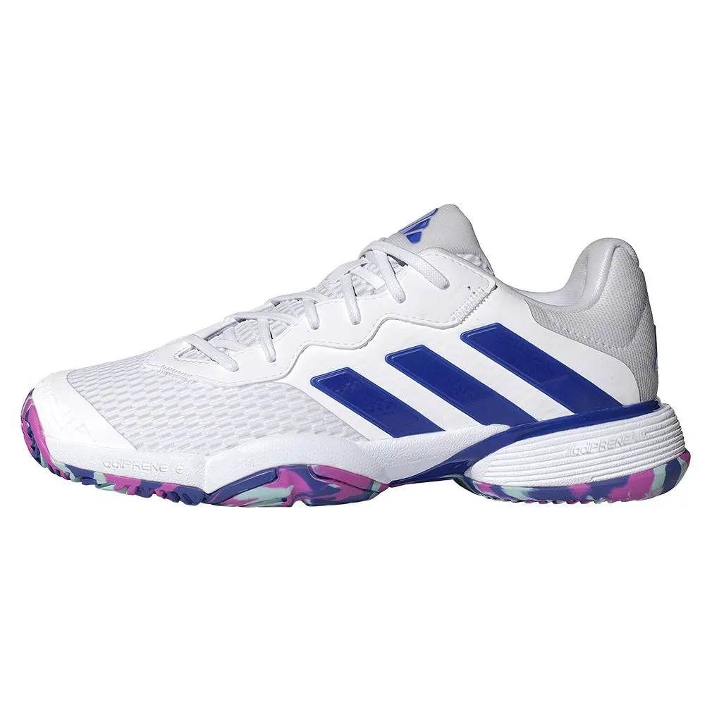 Juniors Barricade Tennis Shoes White and Lucid Blue