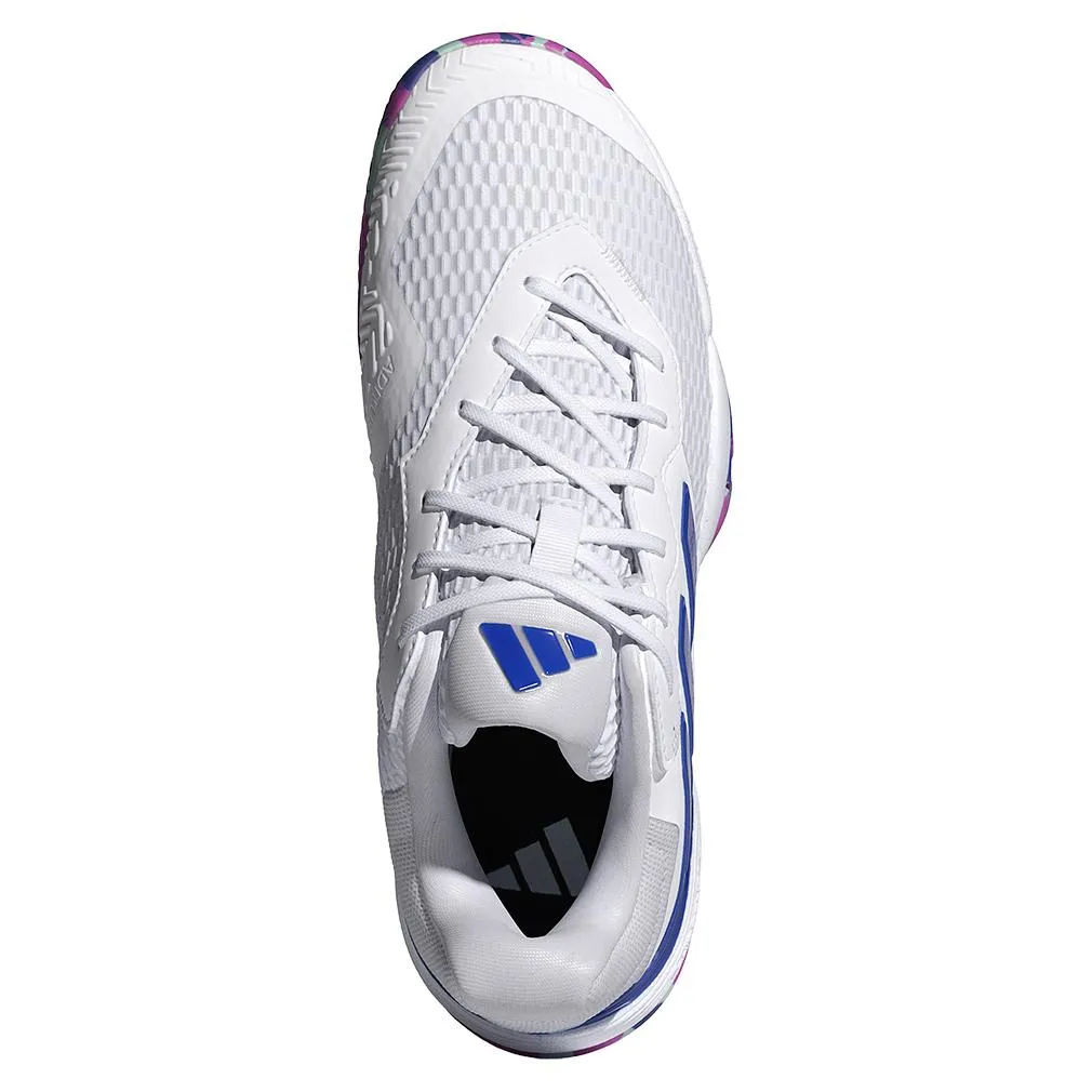 Juniors Barricade Tennis Shoes White and Lucid Blue