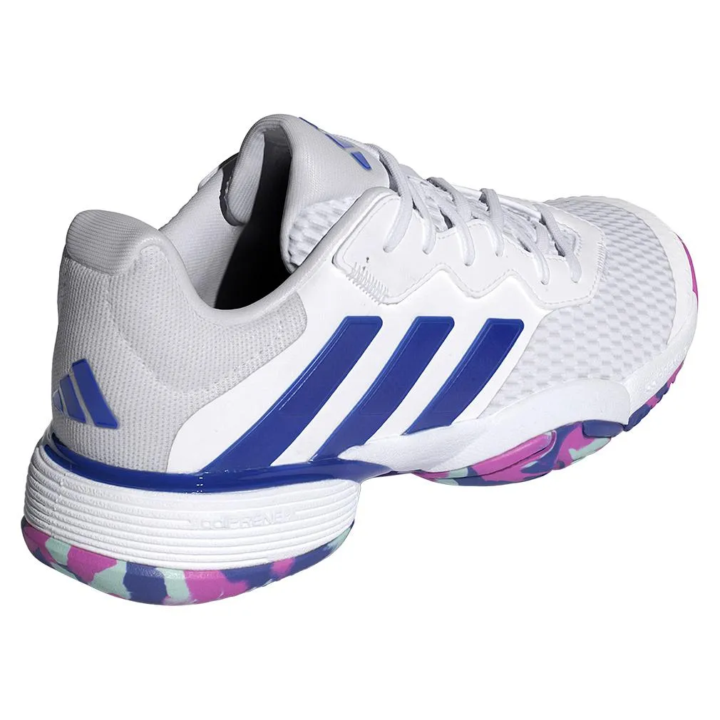 Juniors Barricade Tennis Shoes White and Lucid Blue