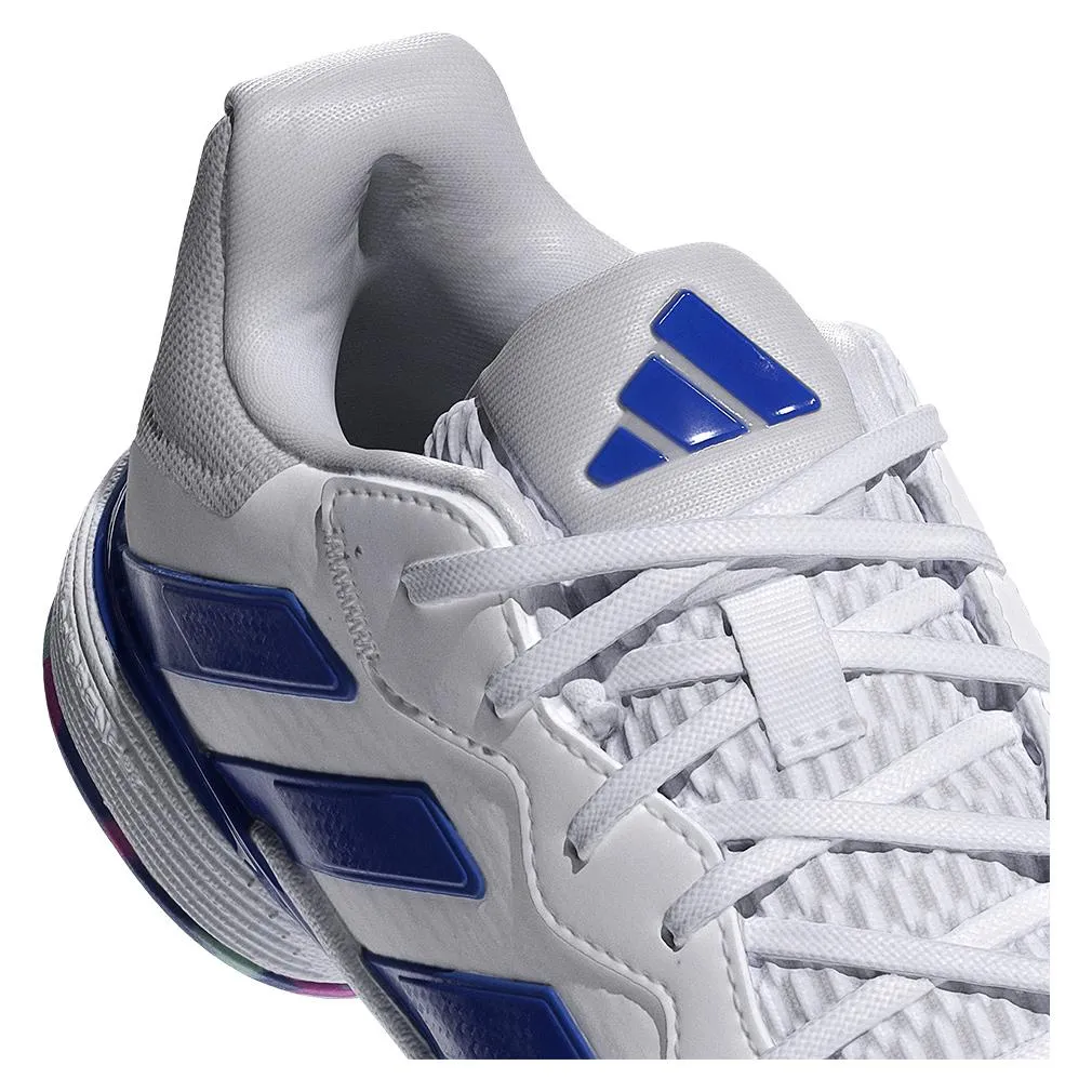 Juniors Barricade Tennis Shoes White and Lucid Blue