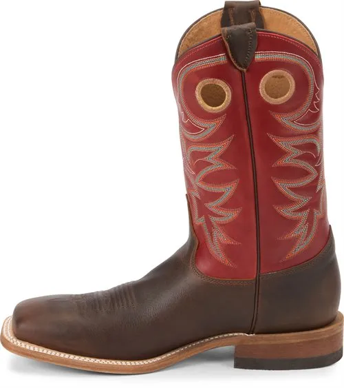 JUSTIN MEN'S ROUGH RIDER TABACCO WESTERN BOOT - BR737