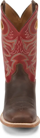 JUSTIN MEN'S ROUGH RIDER TABACCO WESTERN BOOT - BR737