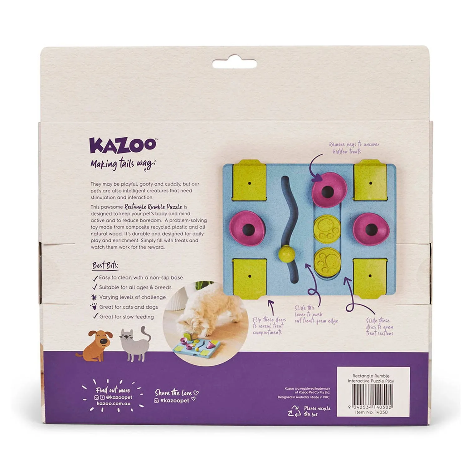 Kazoo Puzzle Play Rectangle Rumble Interactive Toy