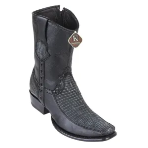 King Exotic Boots #479BF0774 Men's Dubai Boot  | Teju Y Deer Boots Color Sanded Black