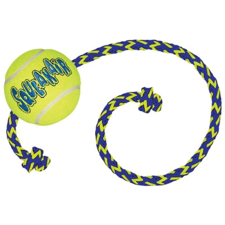 KONG Airdog Squeaker Ball Rope Medium